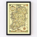 Vintage Map of Ireland 1933