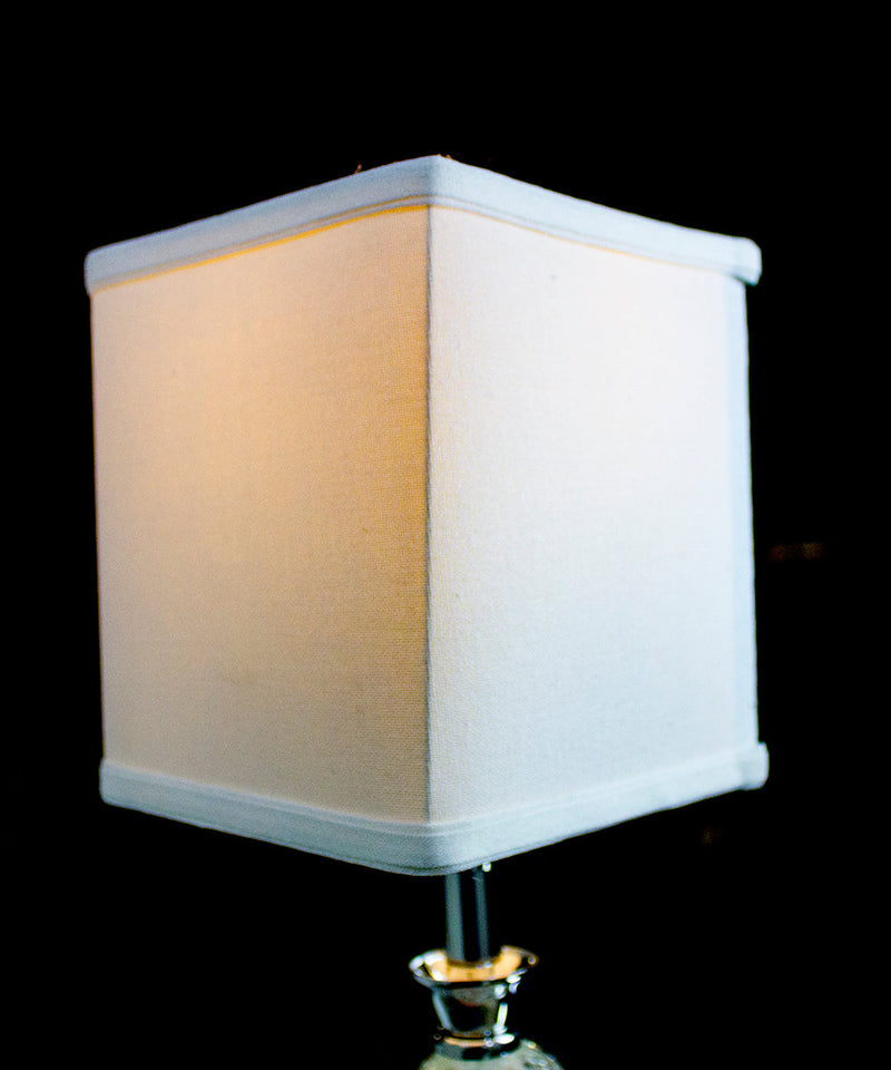 6"W x 7"H Rectangular Drum Lampshade White