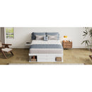 Storage Platform Bed Frame with Multiple Drawers and Shelves No Box Spring Needed, Queen Size,White