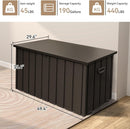 190 Gallon Metal Deck Box, Waterproof Steel Outdoor Storage Cabinet by HouseOfZazla