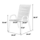 6 Piece Patio Chairs With Breathable Textilene Fabric by HouseOfZazla