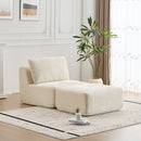 Single Chaise Longue With Movable Ottoman For Living Room by HouseOfZazla