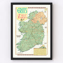 Erin's First Families Map of Ireland 1946