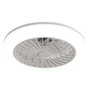 Enclosed Ceiling Fan With Light And Remote, Flush Mount Bladeless Low Profile - White