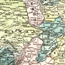 Vintage Map of Ireland 1855
