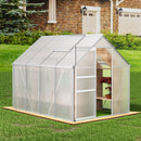 Walk-In Polycarbonate house & Roof Vent, Sliding Doors, Aluminum Hobby Hot House For Outdoor by HouseOfZazla