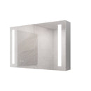 LED Medicine Cabinet With Mirror, Double Door With Defogger, Dimmer, Surface Mount by HouseOfZazla