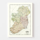 Vintage Map of Ireland 1897