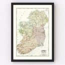 Vintage Map of Ireland 1897