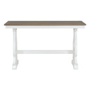 5-Piece Retro Dining Set, Rectangular Wooden Dining Table and 4 Upholstered Chairs for Dining Room and Kitchen (Brown+White)