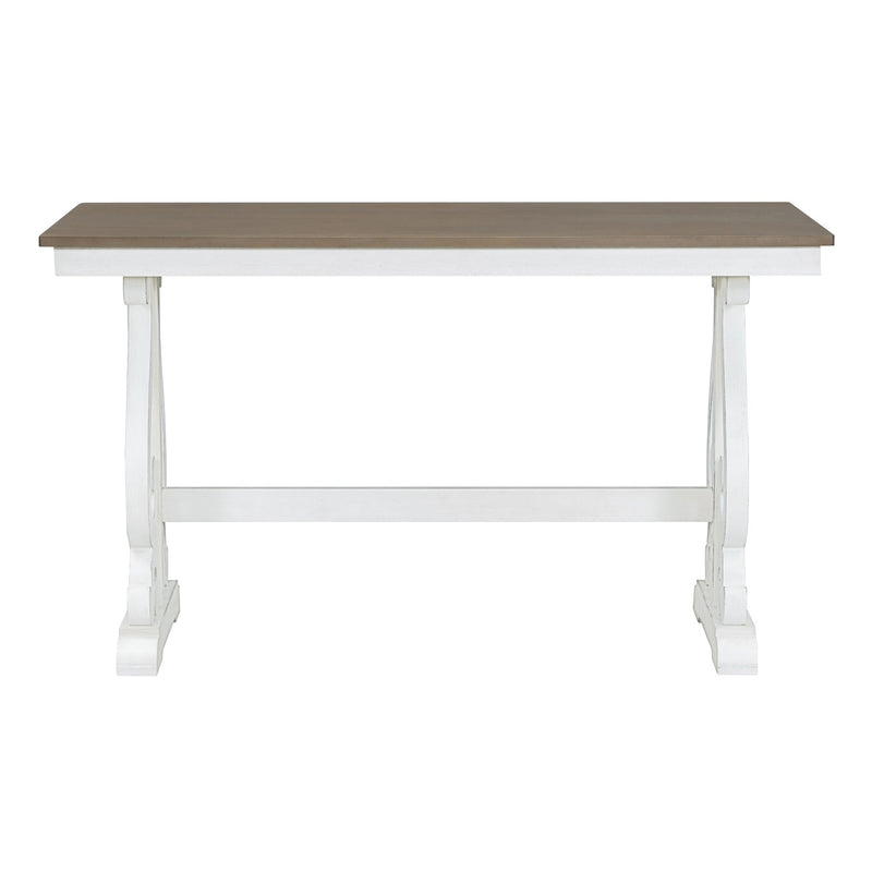 5-Piece Retro Dining Set, Rectangular Wooden Dining Table and 4 Upholstered Chairs for Dining Room and Kitchen (Brown+White)