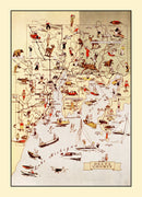 Vintage Map of Delta County, Michigan 1936