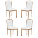 TREXM Vintage Style Dining Chair Set with 4 Upholstered Chairs