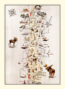 Vintage Map of Isle Royale National Park 1936