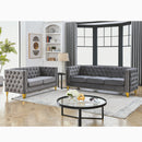 3-seater + 2-seater Combination sofa.GREY VELVET