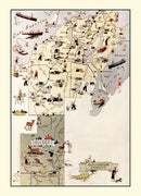 Vintage Map of Houghton County, Michigan 1936