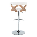 Modern Adjustable Swivel Barstool With Padded Seat Set of 2 by Unique Piece Furniture
