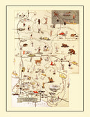 Vintage Map of Dickinson County, Michigan 1936