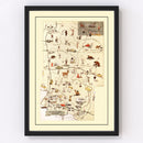 Vintage Map of Dickinson County, Michigan 1936