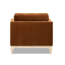 Pasadena 36" Wide Modern Farmhouse Accent Arm Chair, Burnt Orange Velvet by HouseOfZazla