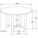 Graham - 5 Piece Round Dining Table Set - Walnut by HouseOfZazla