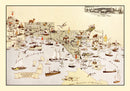 Vintage Map of Mackinack County, Michigan 1936