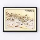Vintage Map of Mackinack County, Michigan 1936