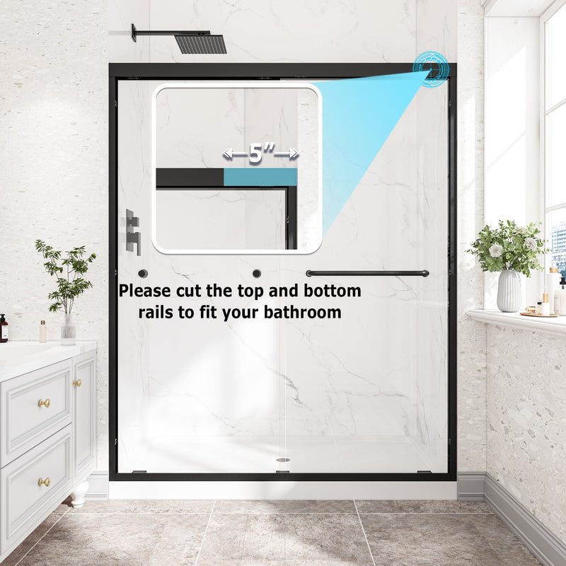 55"-60" W x 72" H Matte Shower Door, photo 4 of 10