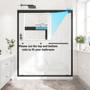 55"-60" W x 72" H Matte Shower Door by HouseOfZazla