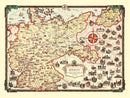 Vintage Pictorial Map of Germany 1935