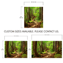 Green Forest Woodland Wall Mural – Nature's Embrace Peel and Stick Wallpaper