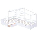 L Shape Platform Bed With 3 Storage Drawers by HouseOfZazla