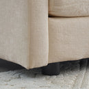 Chenille Two-Seater Sofa with 1 Footrest, 2 Seater L-Shaped Sectional with Ottoman by HouseOfZazla