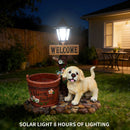 Labrador Puppy Solar Planter Garden Statue by HouseOfZazla