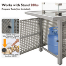K&K 43' Propane Gas Fire Pit Table, Grey