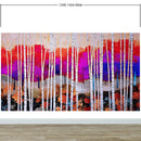 Colorful Vibrant Birch Tree Forest Wallpaper.