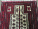 3' X 5' Antique Handmade Turkoman Balouchi Prayer Wool Rug Khamesh