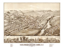 Vintage Map of Canajoharie & Palatine Bridge, New York 1881