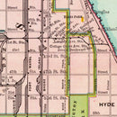 Vintage Map of Chicago Railway Terminals 1897