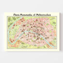 Vintage Map of Paris, France 1911
