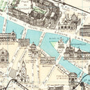 Vintage Map of Paris, France 1905