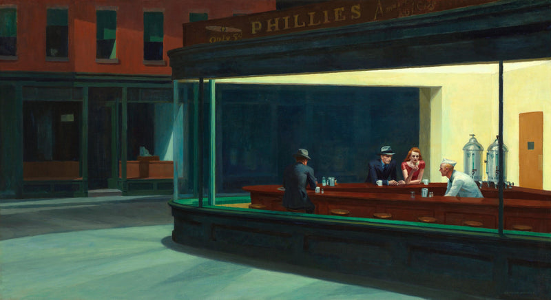 Nighthawks Painting Wallpaper. Painting by Edward Hopper.