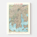 Vintage Map of Sydney, Australia 1902