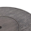 Tenaya Round Wicker FirePit Table with Metal Cover