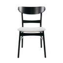 Mid Century Dining Chairs With Cushioned Seats And Wood Frame (Set of 2)