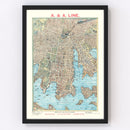 Vintage Map of Sydney, Australia 1902