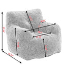 Soft Teddy Fabric Tufted Foam Bean Bag Chair With Teddy Fabric by HouseOfZazla