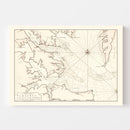 Vintage Map of Virginia 1742