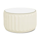 Facino - Round Storage Coffee Table - White Birch by HouseOfZazla