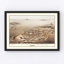 Vintage Map of Veracruz, Mexico 1862